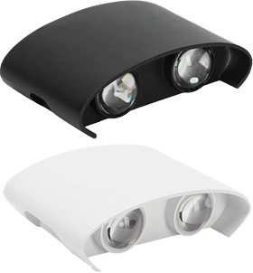 LAMPARA 2 LED BLANCA - NEGRA